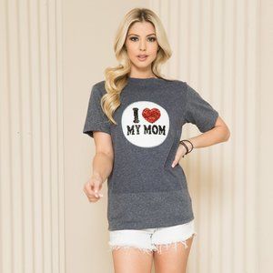 Acting Pro 'I Love My Mom' Short Sleeve Top